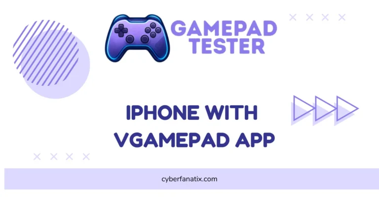 iPhone with VGamepad App