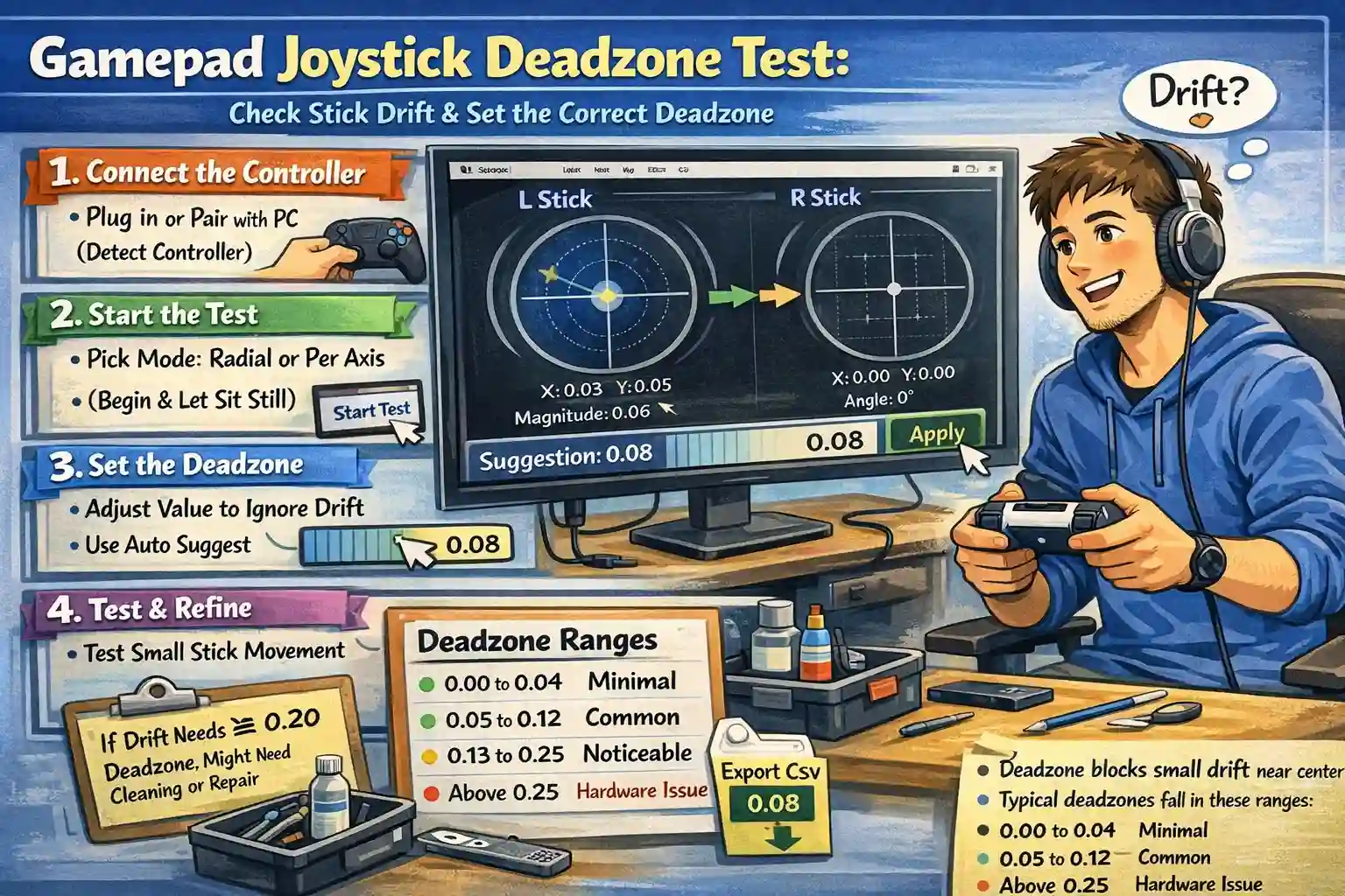 Deadzone Test - Check Controller Deadzone Online