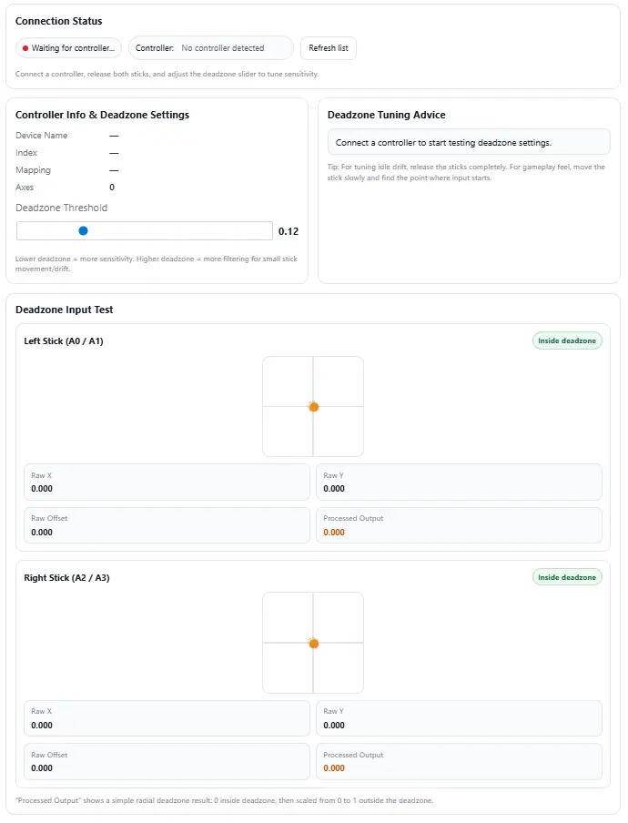 Deadzone Test - Check Controller Deadzone Online